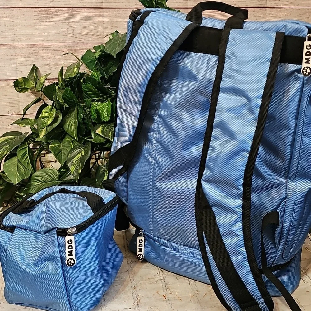 Mobile Dog Gear Blue Backpack and Lunch Bag Set